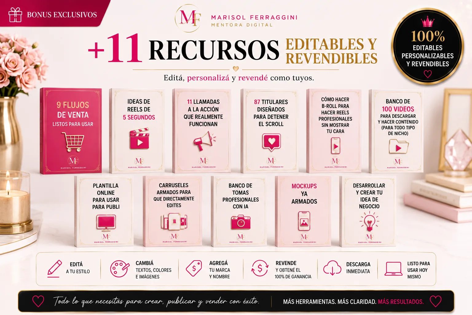 +11 recursos editables y revendibles